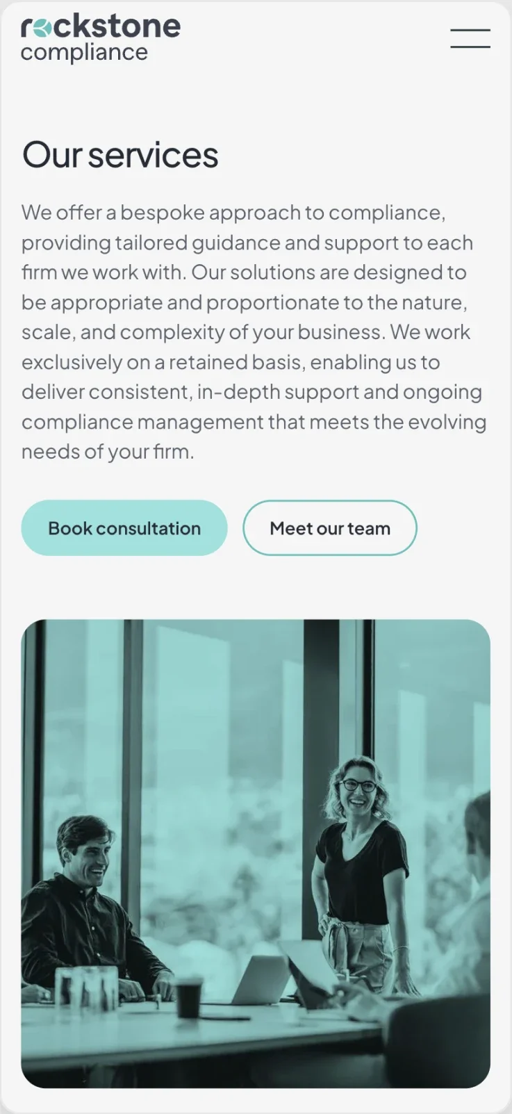 The services overview on a phone