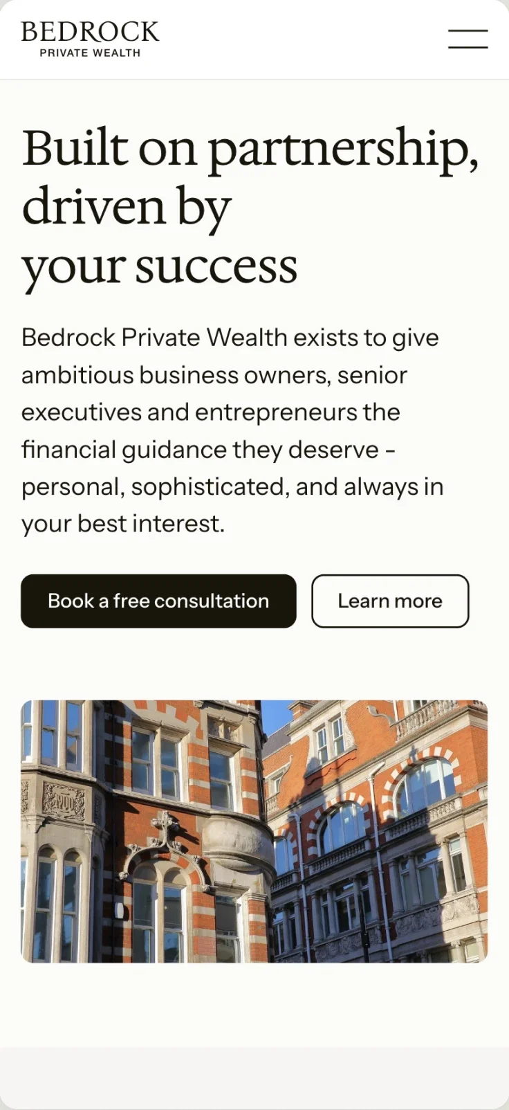 The 'Built on partnership' section on a phone