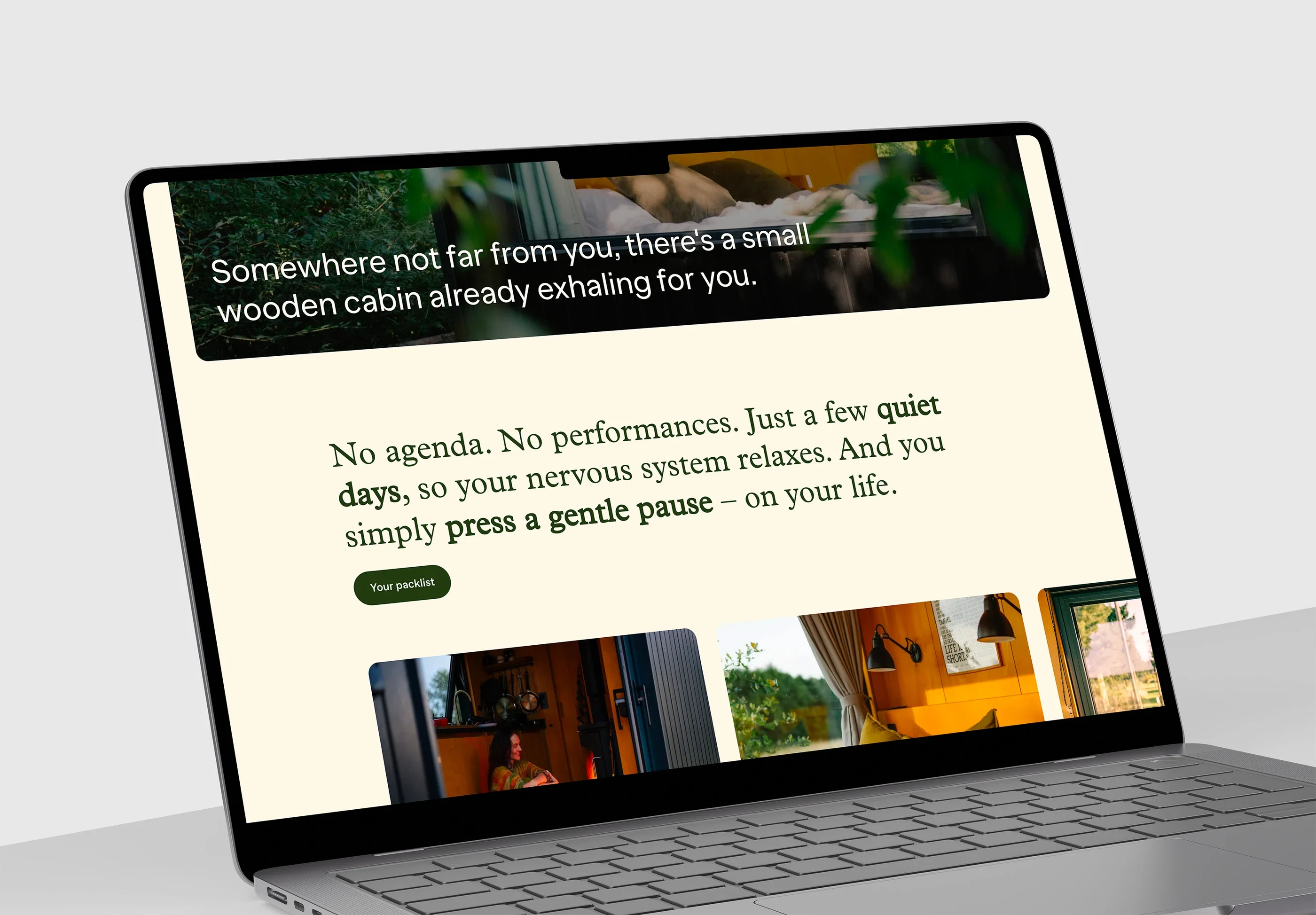 The 'Somewhere not far from you' section on a laptop